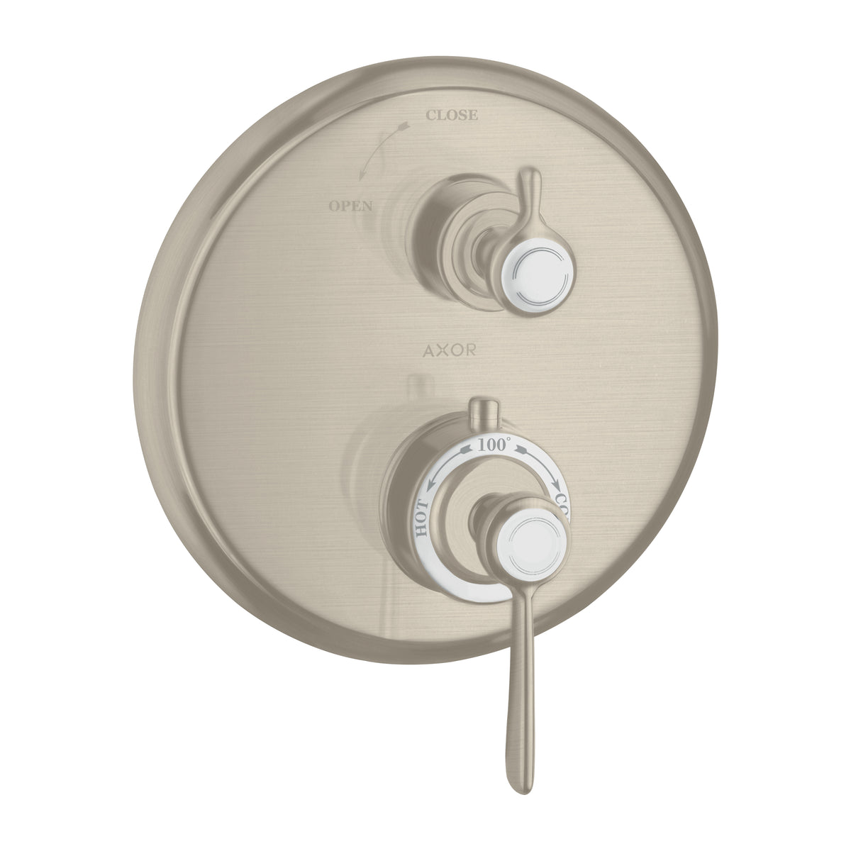 AXOR 16801821 Montreux Thermostatic Trim with Volume Control - Brushed Nickel