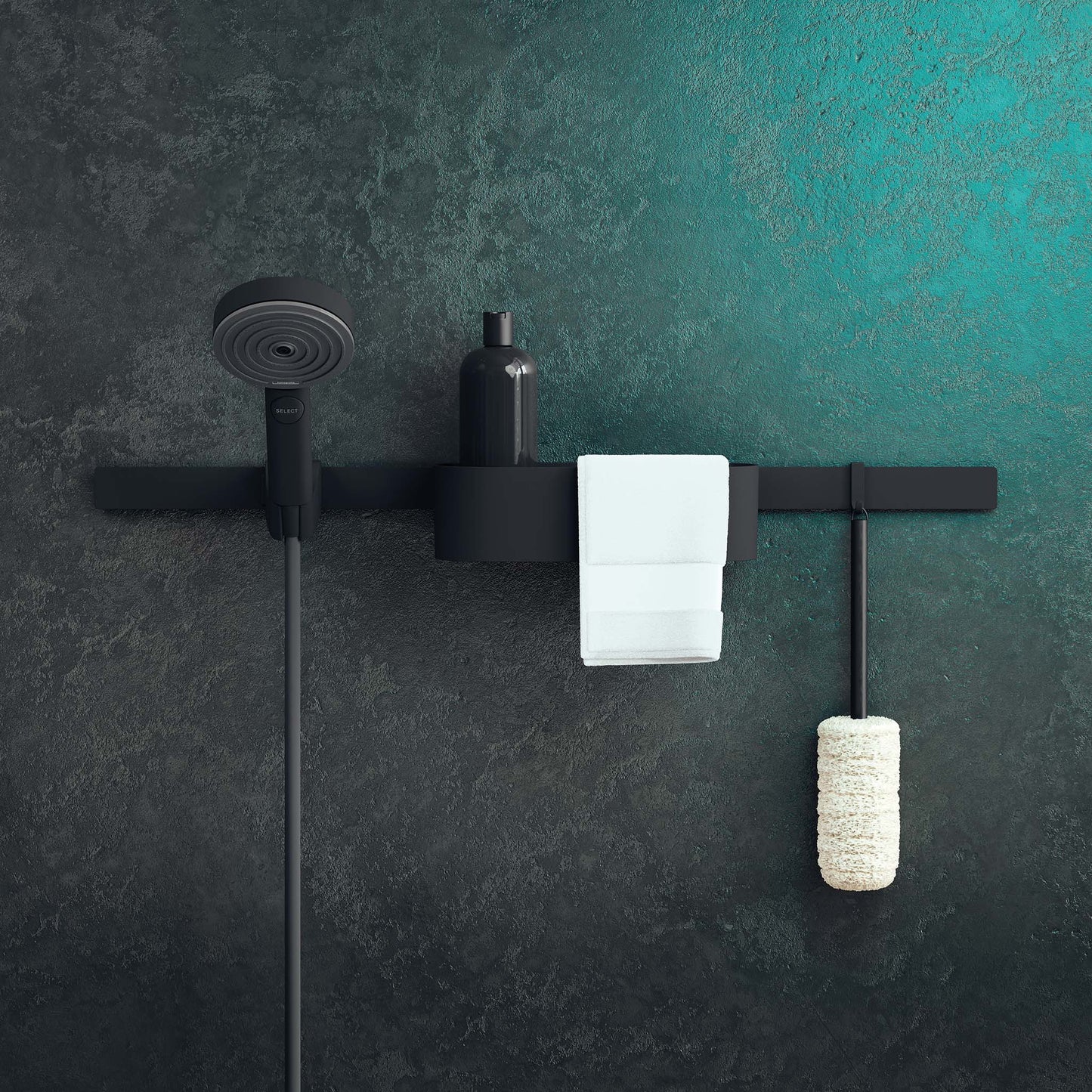 HANSGROHE 27917670 Matte Black WallStoris Modern Handshower Holder