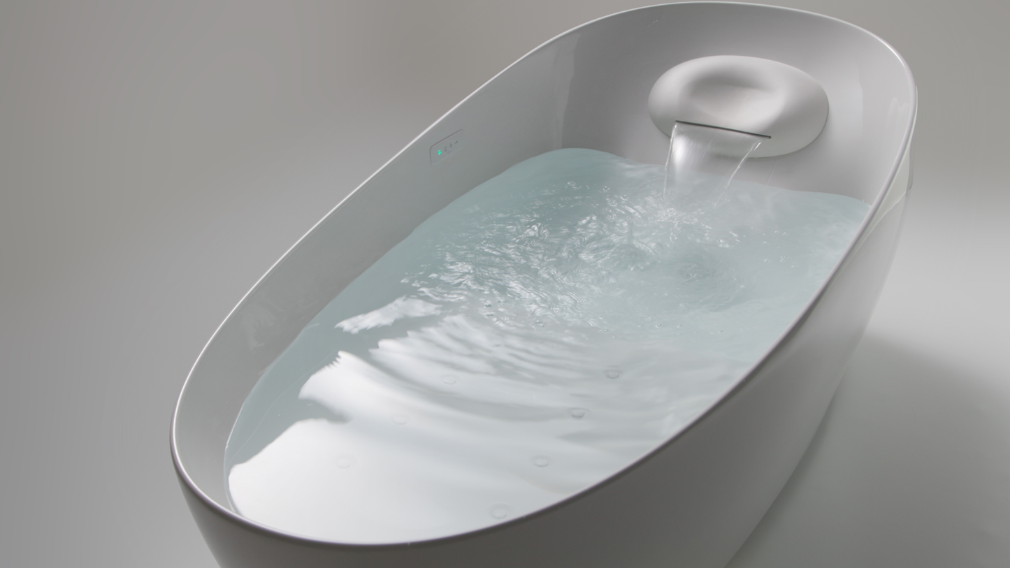 TOTO PJYD2200PWEU#GW Flotation Bathtub with ZERO DIMENSION and Hydrohands , Gloss White