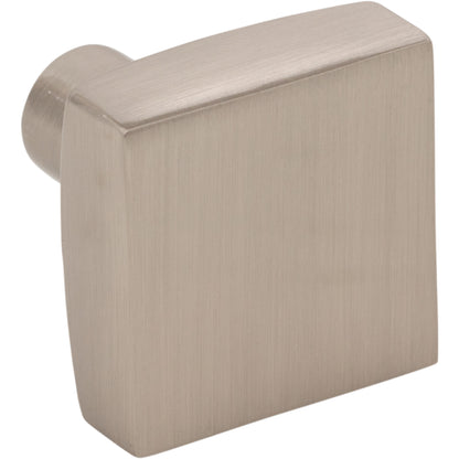 JEFFREY ALEXANDER 845SN Dominique 1-1/8" Length Square Knob - Satin Nickel