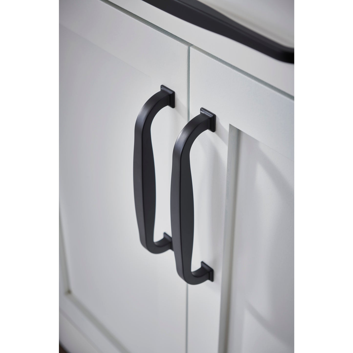 TOP KNOBS TK724BLK Contour 6 5/16" Center to Center Bar Pull - Flat Black