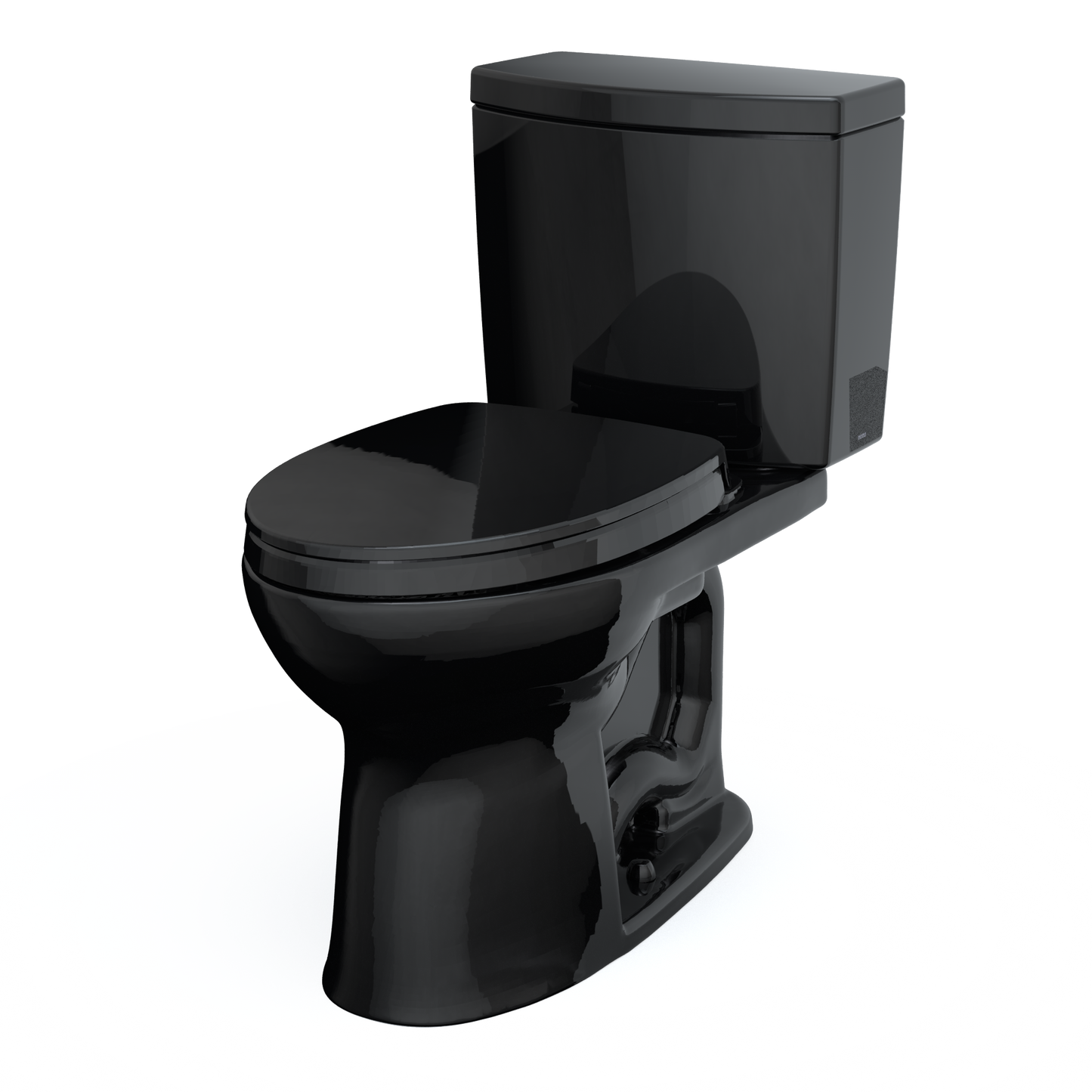 TOTO MS454124CUF#51 Drake II 1G Two-Piece Elongated 1.0 GPF Universal Height Toilet with SS124 SoftClose Seat , Ebony