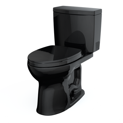 TOTO MS454124CUF#51 Drake Ii 1G Two-Piece Elongated 1.0 Gpf Universal Height Toilet With Ss124 Softclose Seat - Ebony