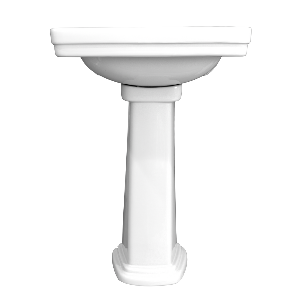 TOTO LPT532.8N#01 Promenade 24" X 19-1/4" Rectangular Pedestal Bathroom Sink For 8 Inch Center Faucets - Cotton White
