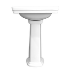 TOTO LPT532.8N#01 Promenade 24" X 19-1/4" Rectangular Pedestal Bathroom Sink For 8 Inch Center Faucets - Cotton White