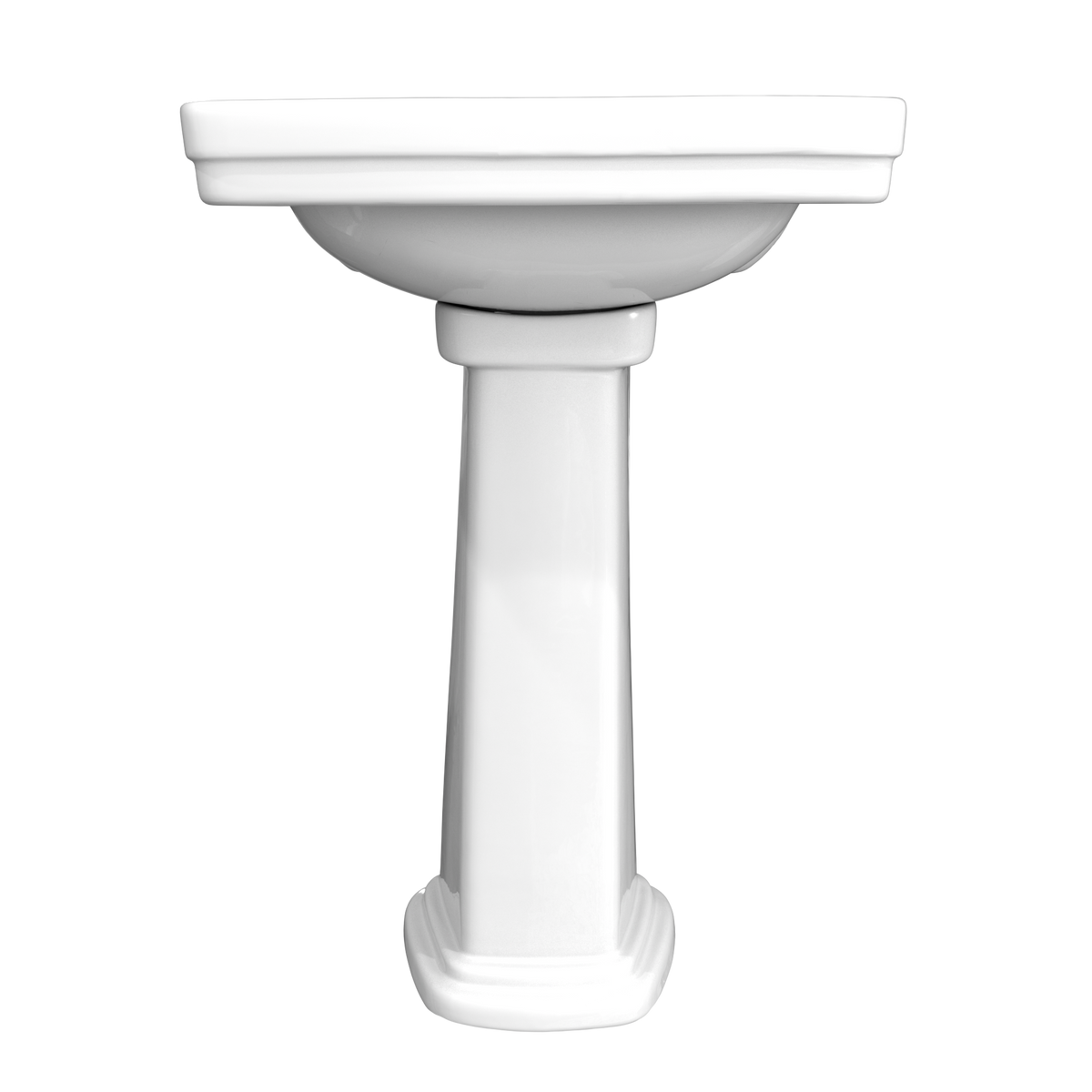 TOTO LPT532.8N#01 Promenade 24" X 19-1/4" Rectangular Pedestal Bathroom Sink For 8 Inch Center Faucets - Cotton White