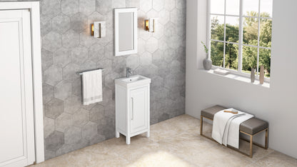 JEFFREY ALEXANDER VN2CAD-18-WH-NT 18" White Cade Vanity - White