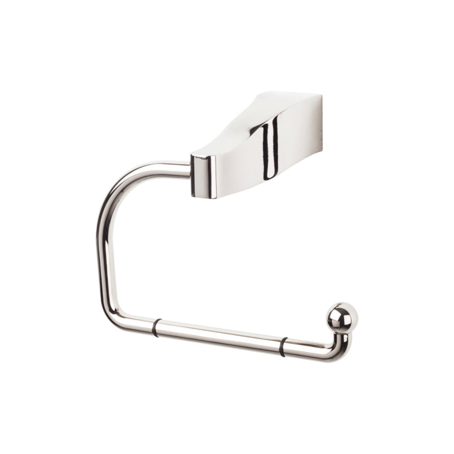 TOP KNOBS AQ4PN Aqua Wall Mounted Toilet Paper Holder - Polished Nickel