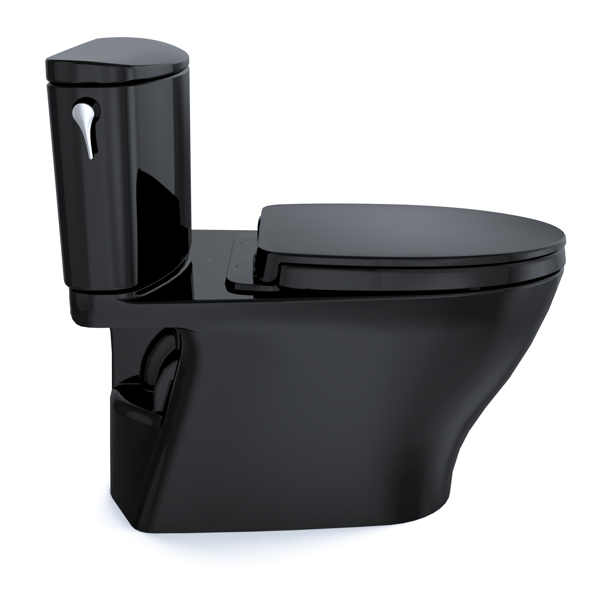 TOTO MS442124CEF#51 Nexus Two-Piece Elongated 1.28 Gpf Universal Height Toilet With Ss124 Softclose Seat - Ebony