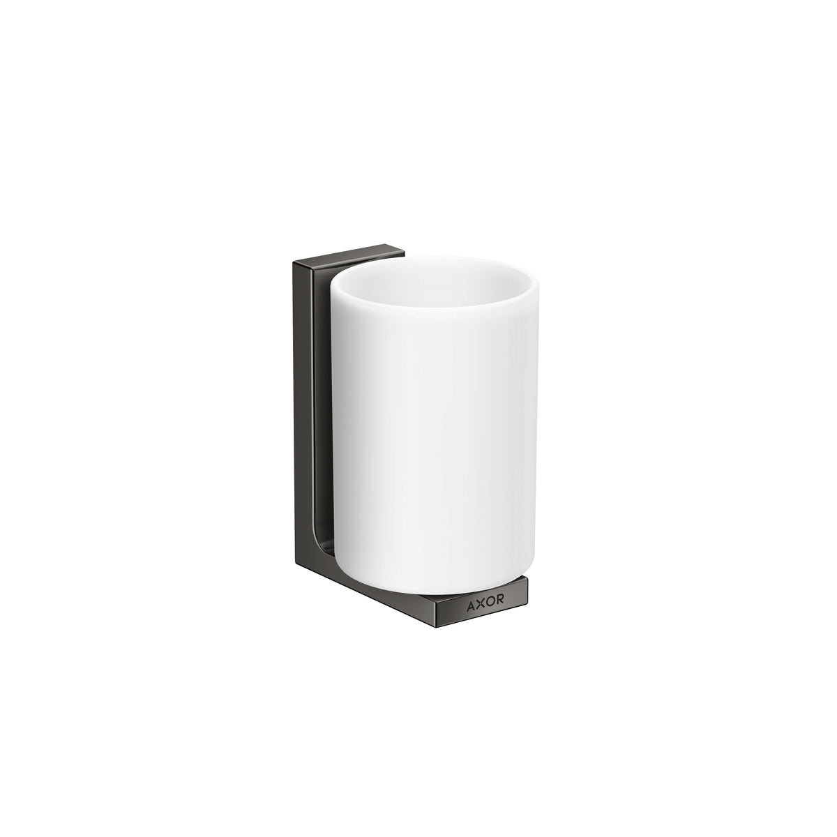AXOR 42604330 Universal Rectangular Toothbrush Tumbler - Polished Black Chrome