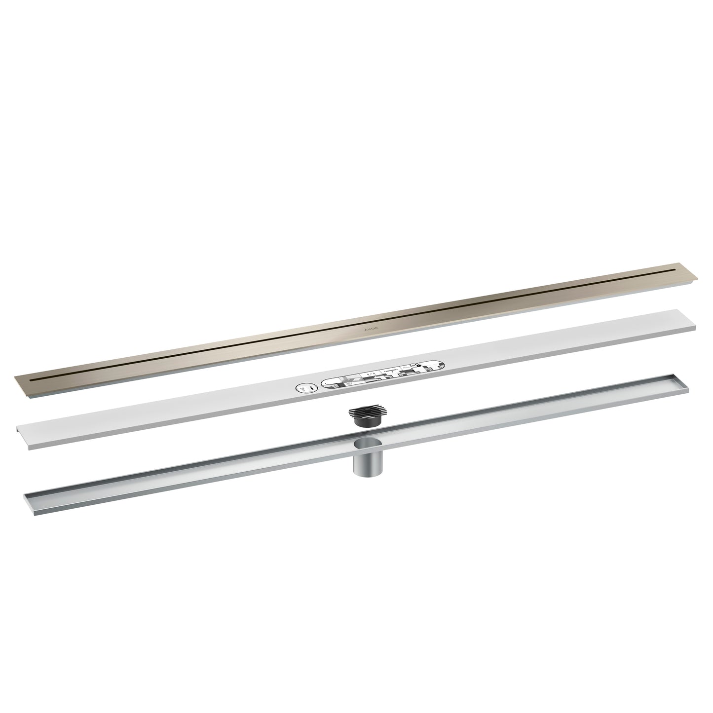 AXOR 42524251 Drains Floor Installation 47 1/4" - Brushed Gold Optic