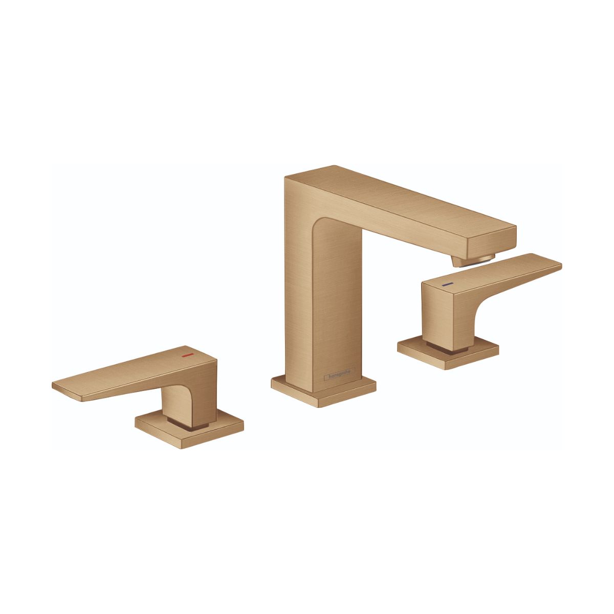 HANSGROHE 32516141 Metropol Widespread Faucet 110 with Lever Handles and Pop-Up Drain, 1.2 GPM - Brushed Bronze