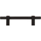 JEFFREY ALEXANDER 598-96MB Larkin Knurled Center 96 mm Center-to-Center Bar Pull - Matte Black