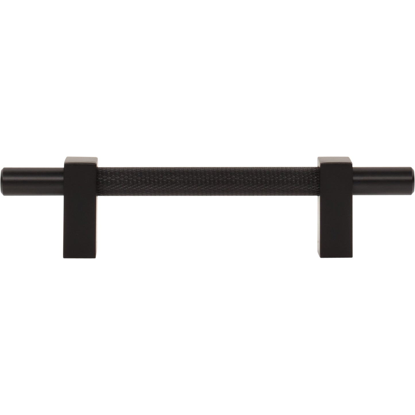 JEFFREY ALEXANDER 598-96MB Larkin Knurled Center 96 mm Center-to-Center Bar Pull - Matte Black