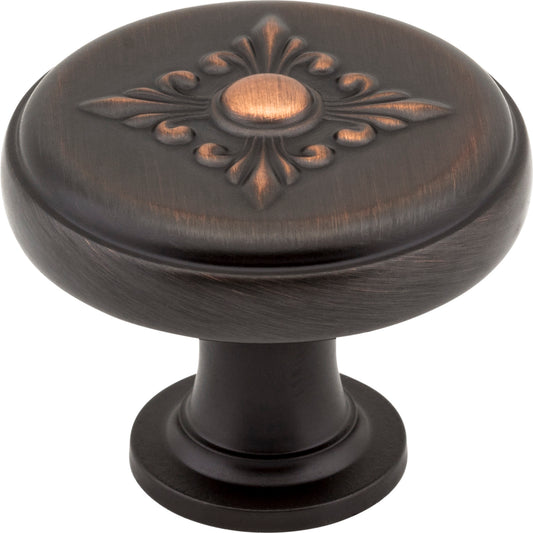 JEFFREY ALEXANDER 417DBAC Lafayette 1-3/8" Diameter Mushroom Knob - Brushed Oil Rubbed Bronze