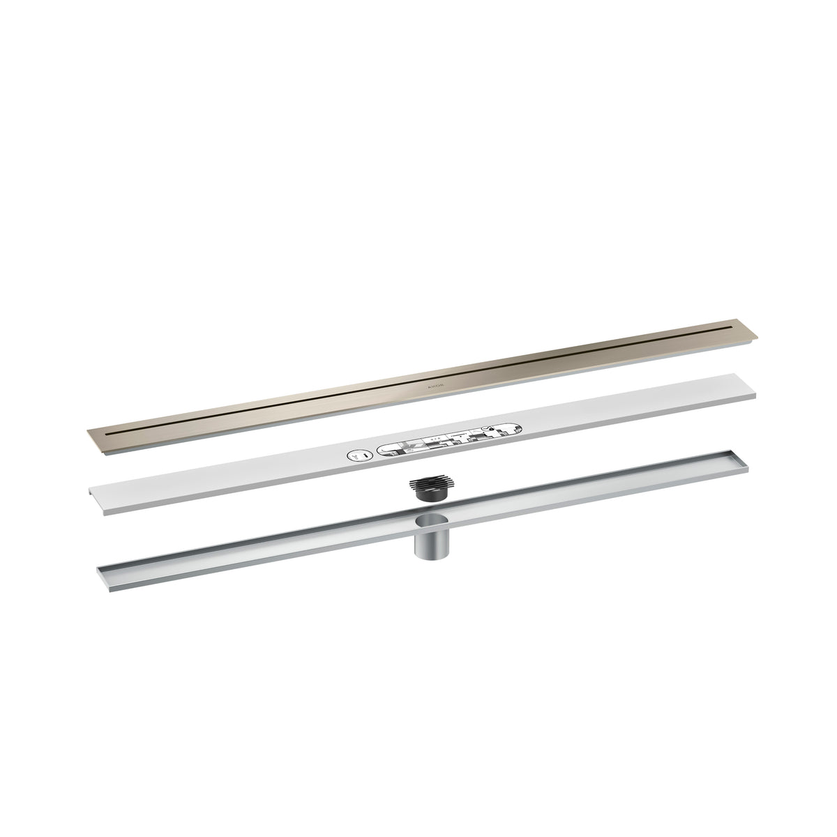 AXOR 42523251 Drains Floor Installation 39 3/8" - Brushed Gold Optic