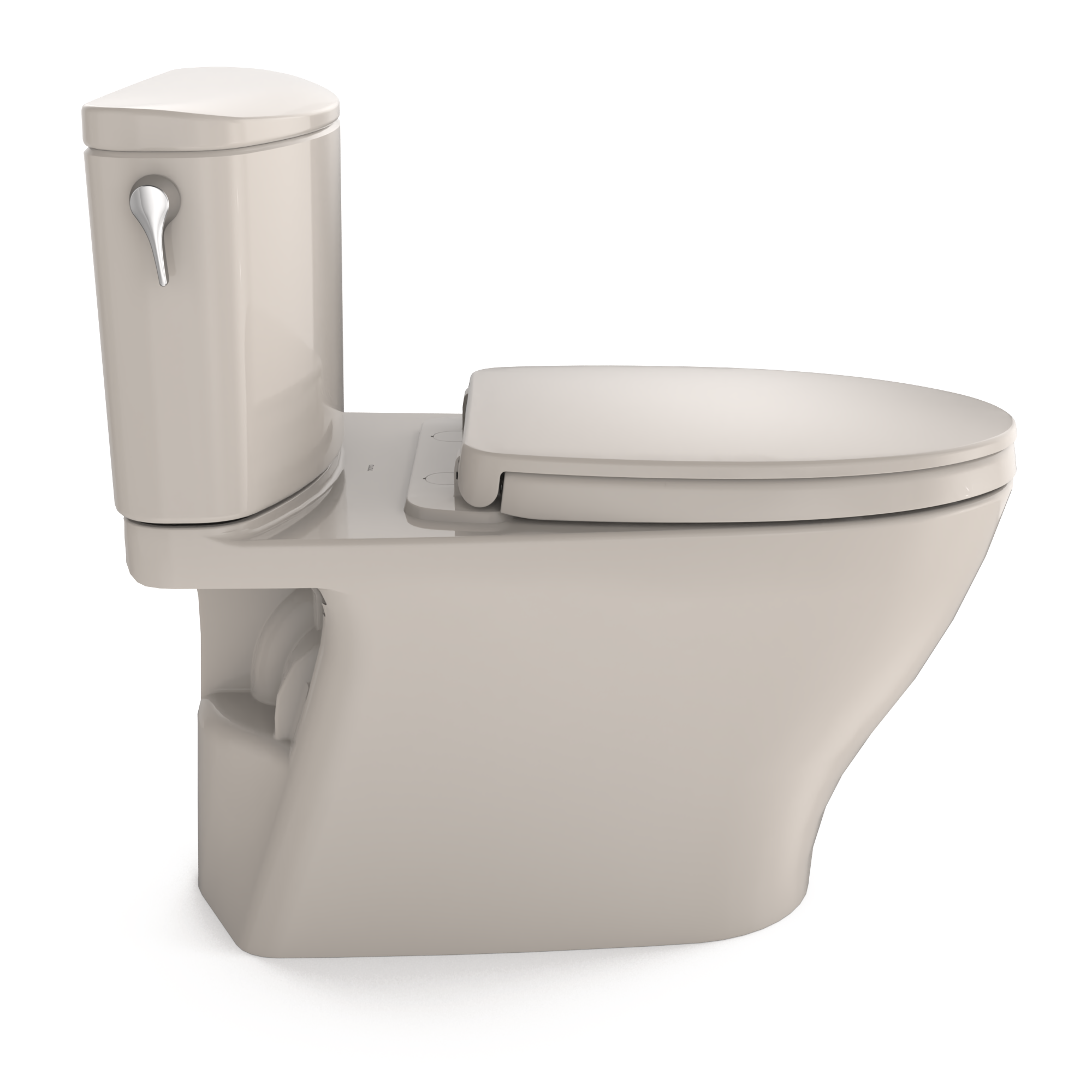 TOTO MS442124CEFG#12 Nexus Two-Piece Elongated 1.28 Gpf Universal Height Toilet With Cefiontect And Ss124 Softclose Seat - Sedona Beige