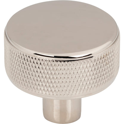 TOP KNOBS TK3230PN Burnham 1 1/4" Length Round Knob - Polished Nickel