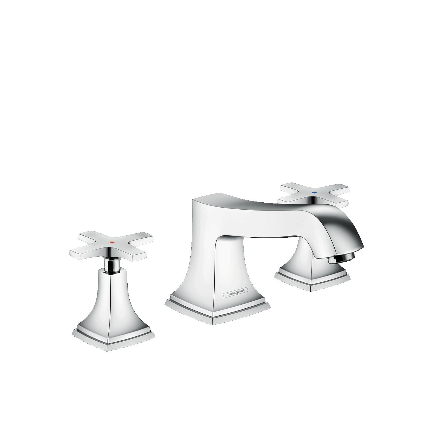 HANSGROHE 31430001 Metropol Classic 3-Hole Roman Tub Set Trim with Cross Handles - Chrome