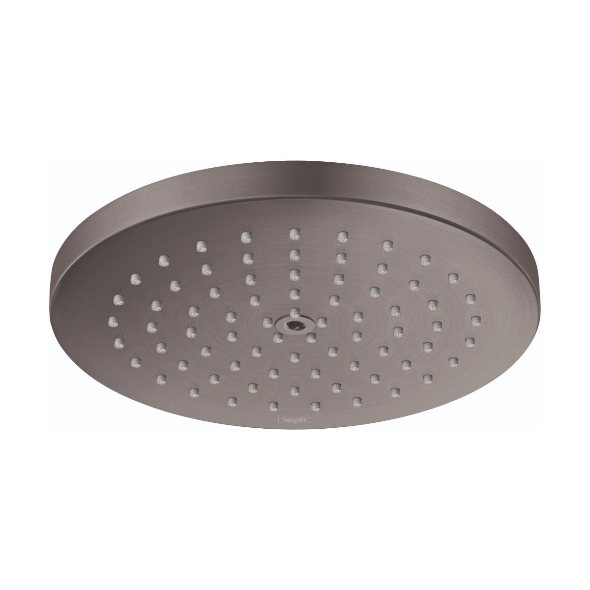 HANSGROHE 26928341 Raindance S Showerhead 180 1-Jet PowderRain, 2.5 GPM - Brushed Black Chrome