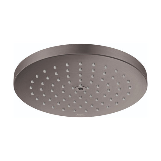 HANSGROHE 26928341 Raindance S Showerhead 180 1-Jet PowderRain, 2.5 GPM - Brushed Black Chrome