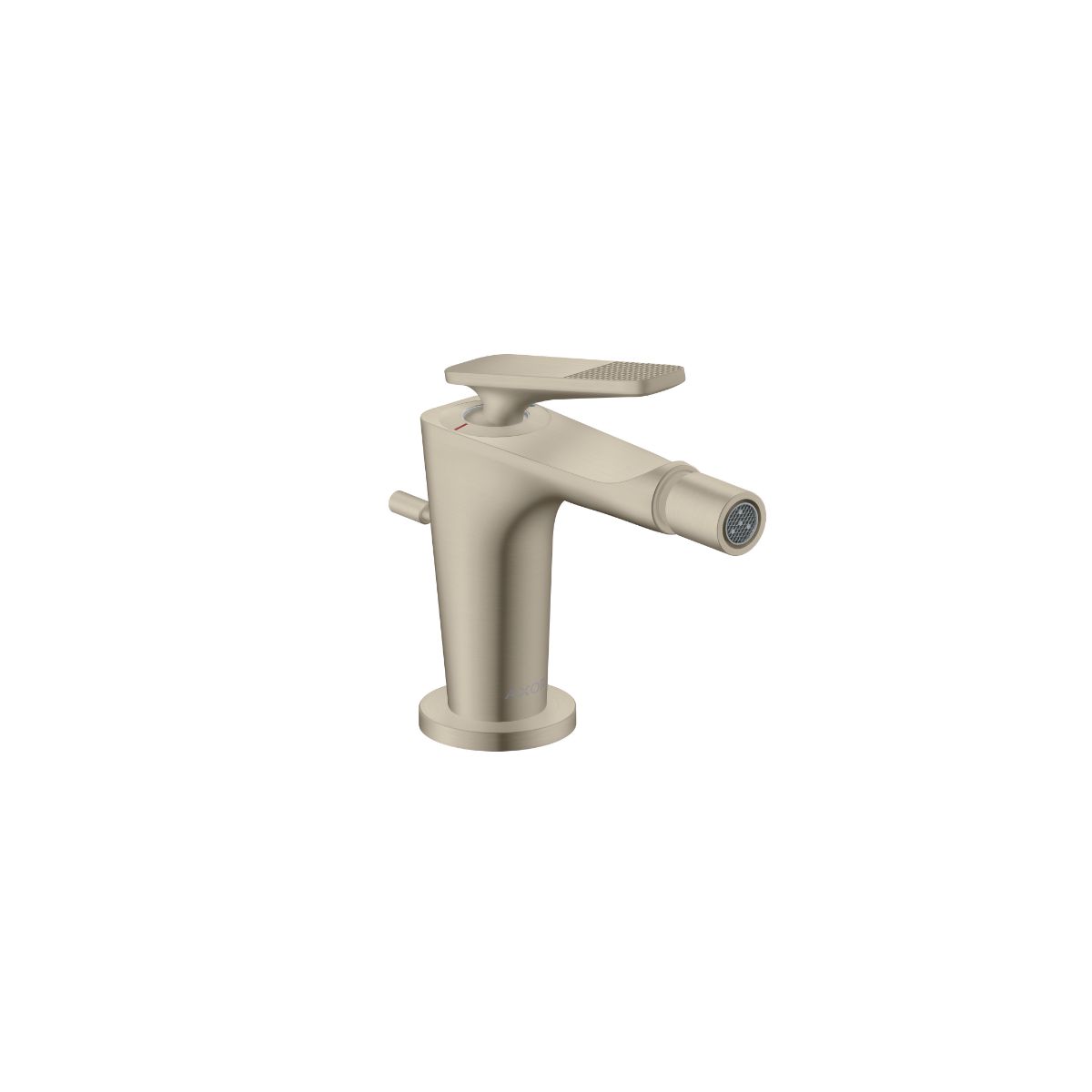 AXOR 49211821 Citterio C Single-Hole Bidet with Pop-Up Drain- Cubic Cut - Brushed Nickel