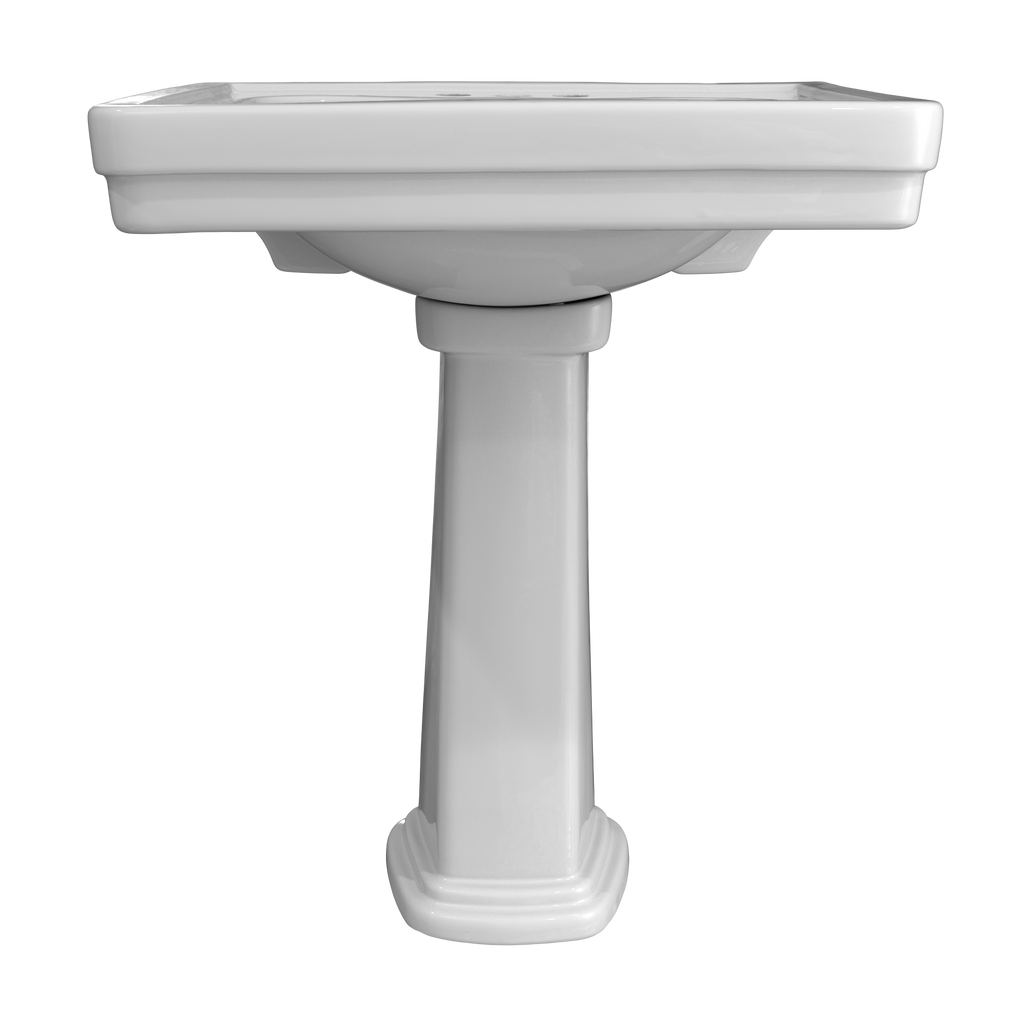 TOTO LPT530.4N#01 Promenade 27-1/2" X 22-1/4" Rectangular Pedestal Bathroom Sink For 4 Inch Center Faucets - Cotton White