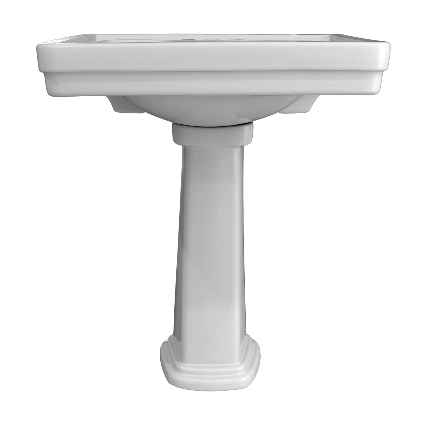 TOTO LPT530.4N#01 Promenade 27-1/2" X 22-1/4" Rectangular Pedestal Bathroom Sink For 4 Inch Center Faucets - Cotton White