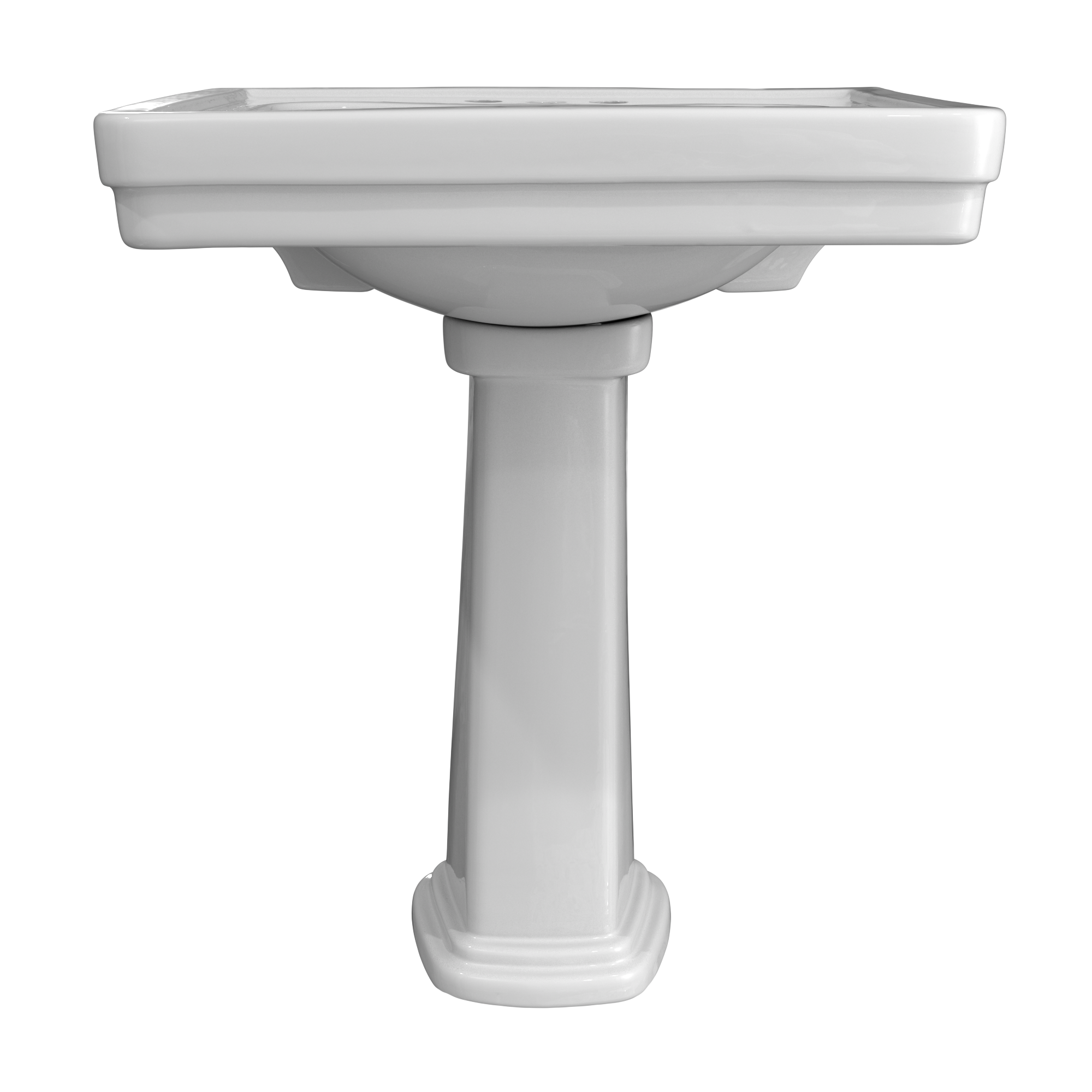 TOTO LPT530.4N#01 Promenade 27-1/2" X 22-1/4" Rectangular Pedestal Bathroom Sink For 4 Inch Center Faucets - Cotton White
