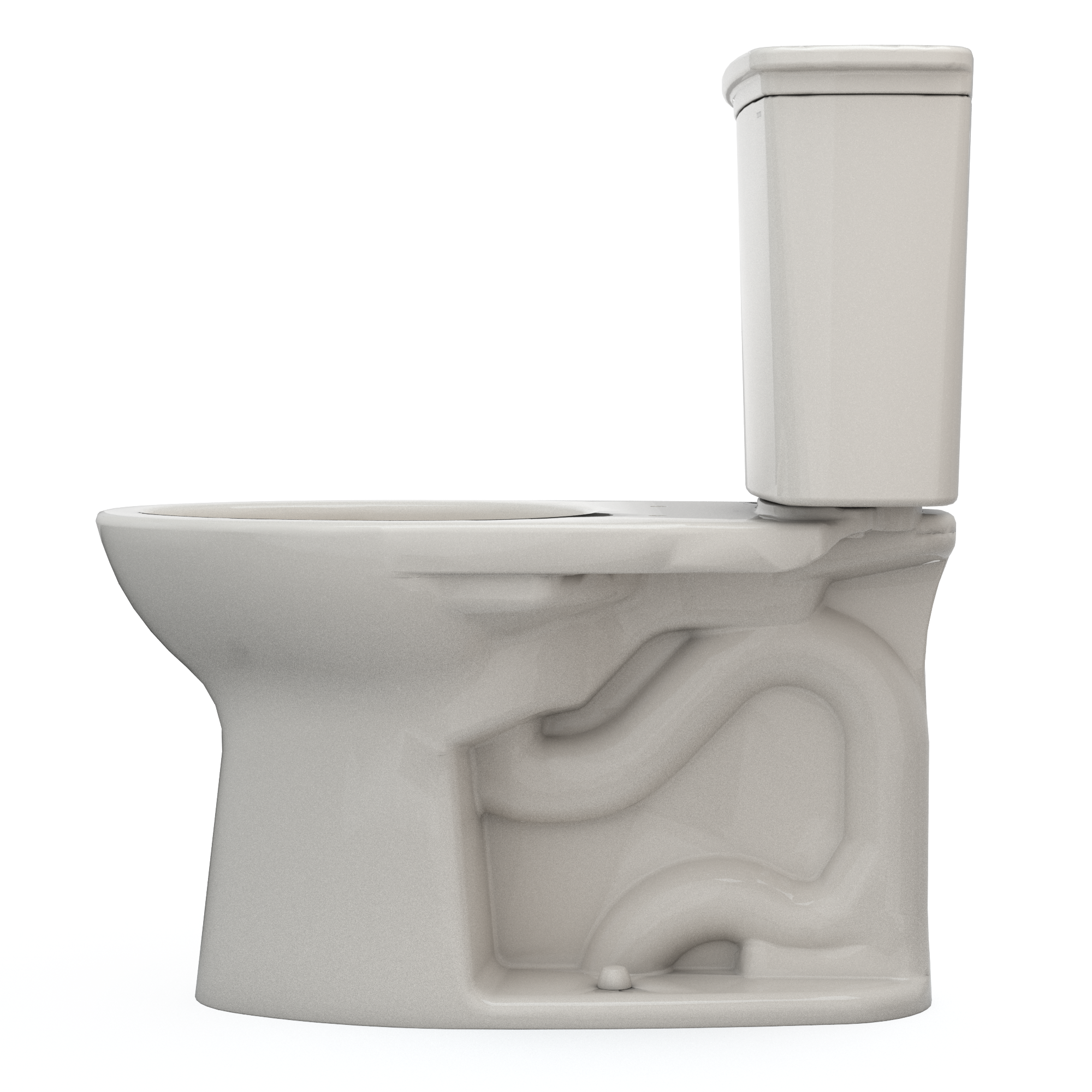 TOTO CST786CEFG#12 Drake Transitional Two-Piece Elongated 1.28 Gpf Universal Height Tornado Flush Toilet With Cefiontect - Sedona Beige