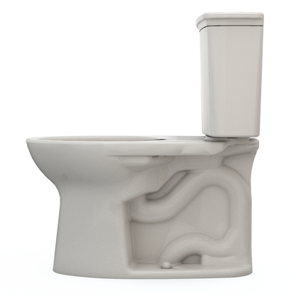 TOTO CST786CEFG#12 Drake Transitional Two-Piece Elongated 1.28 Gpf Universal Height Tornado Flush Toilet With Cefiontect - Sedona Beige