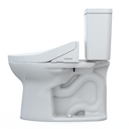 TOTO MW7763084CSFG.10#01 Drake Washlet+ Two-Piece Elongated 1.6 Gpf Universal Height Tornado Flush Toilet With C5 Bidet Seat - Cotton White