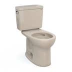 TOTO CST775CSFG#03 Drake Two-Piece Round 1.6 Gpf Universal Height Tornado Flush Toilet With Cefiontect - Bone