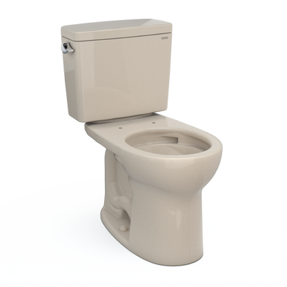 TOTO CST775CSFG#03 Drake Two-Piece Round 1.6 Gpf Universal Height Tornado Flush Toilet With Cefiontect - Bone