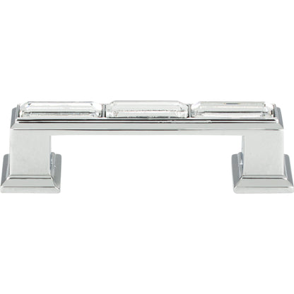 ATLAS 341-CH Legacy Crystal 3" Center to Center Bar Pull - Polished Chrome