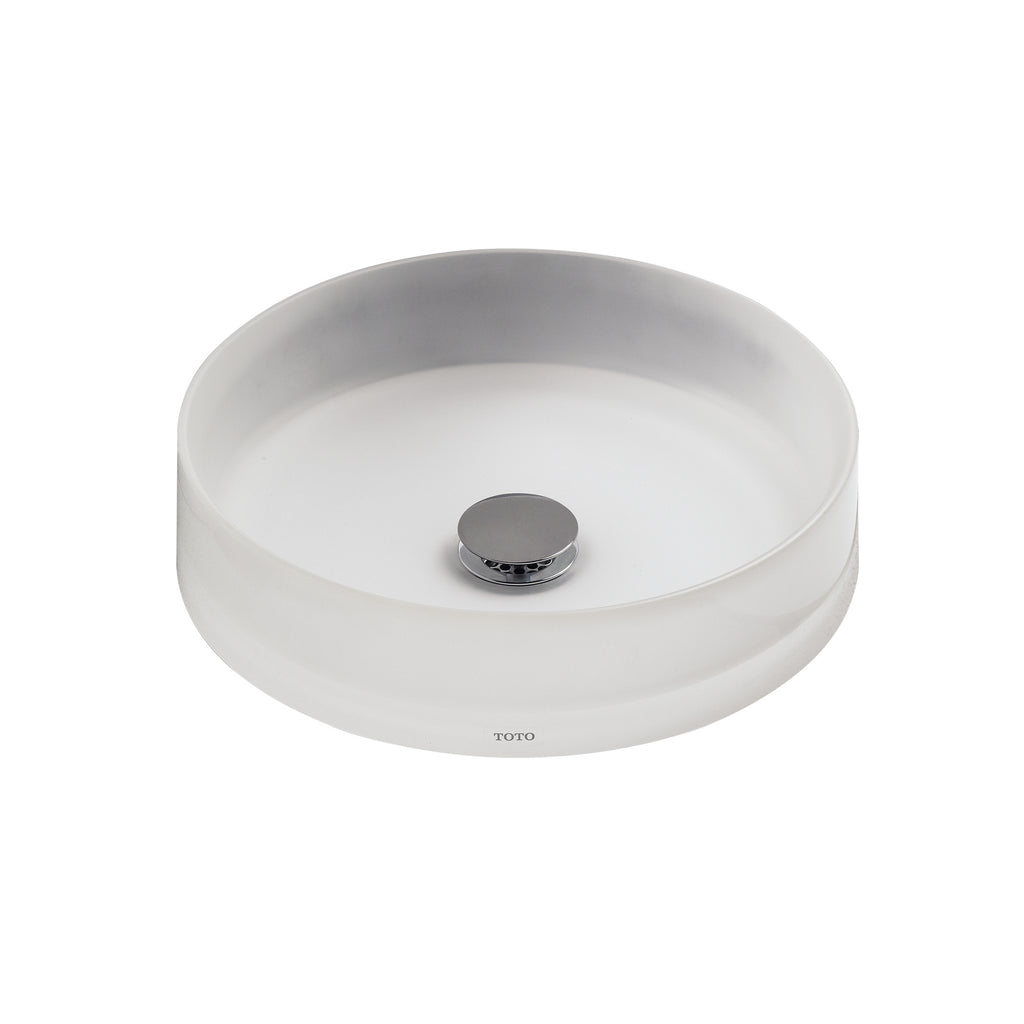 TOTO LLT150#61 Luminist Round Vessel Bathroom Sink - Frosted White