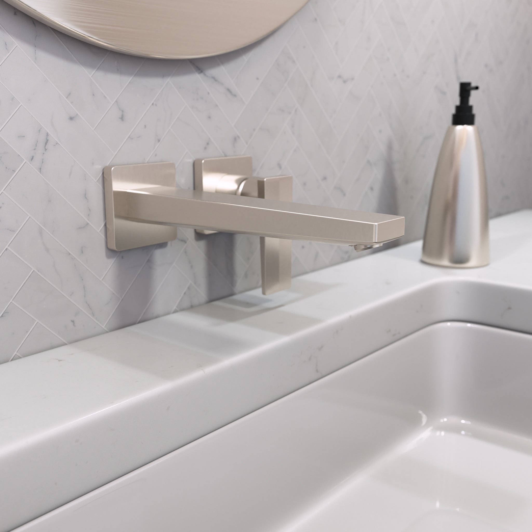 HANSGROHE 32526821 Metropol Wall-Mounted Single-Handle Faucet Trim with Lever Handle, 1.2 GPM - Brushed Nickel