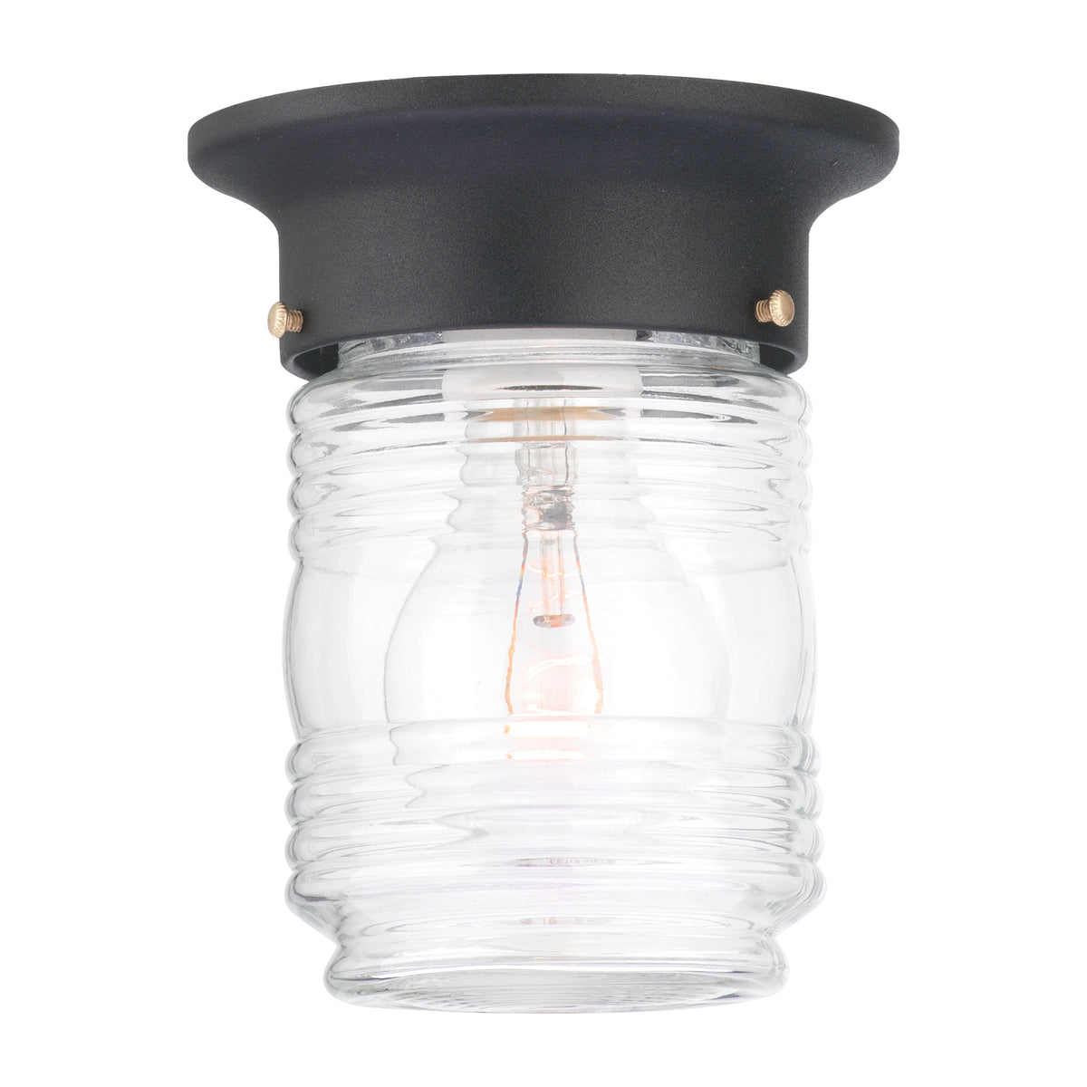 THOMAS SL3037 Ceiling Essentials 5'' Wide 1-Light Flush Mount - Black