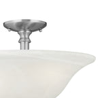THOMAS SL869678 Riva 16'' Wide 3-Light Semi Flush Mount - Brushed Nickel