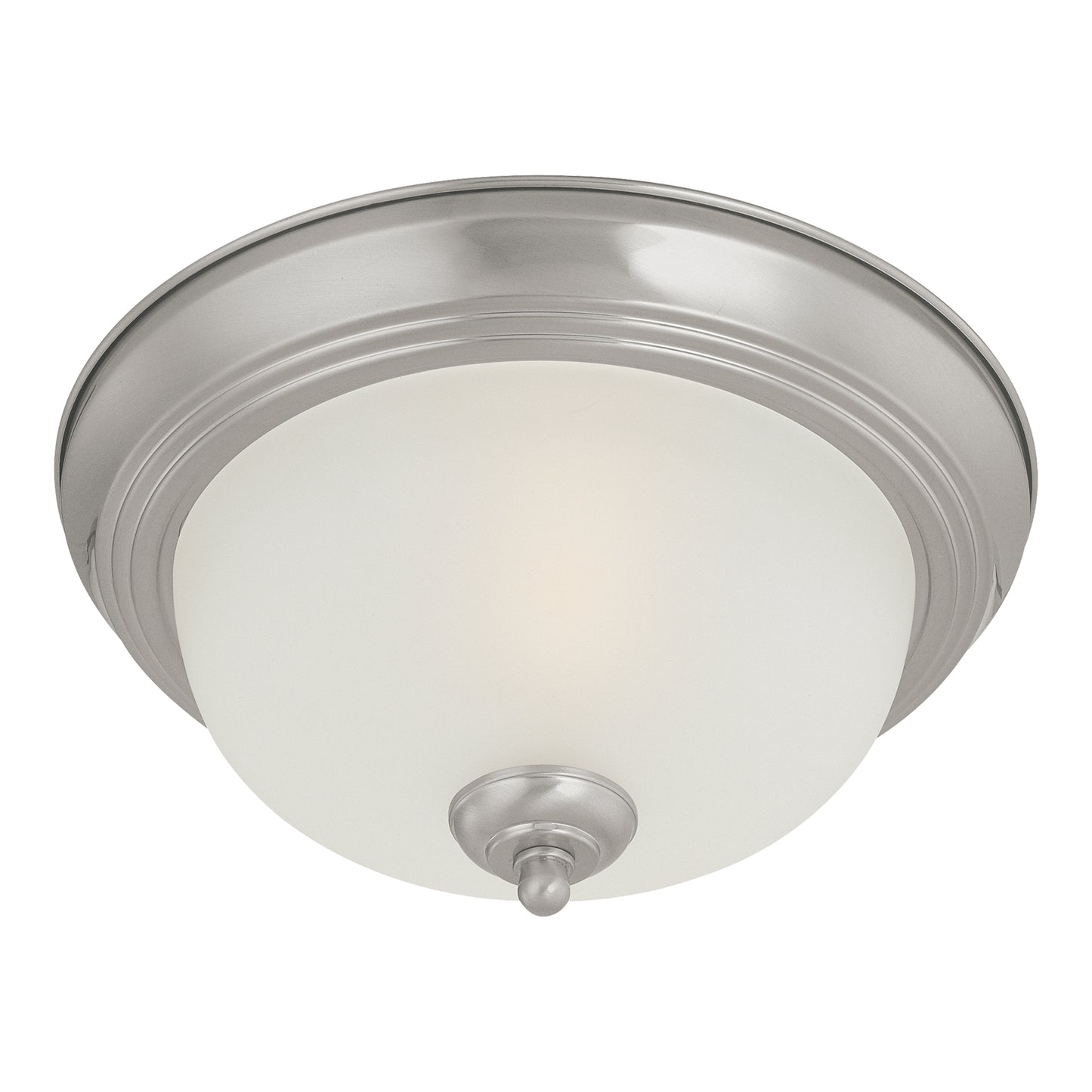 THOMAS SL878178 Ceiling Essentials 12'' Wide 1-Light Flush Mount - Brushed Nickel