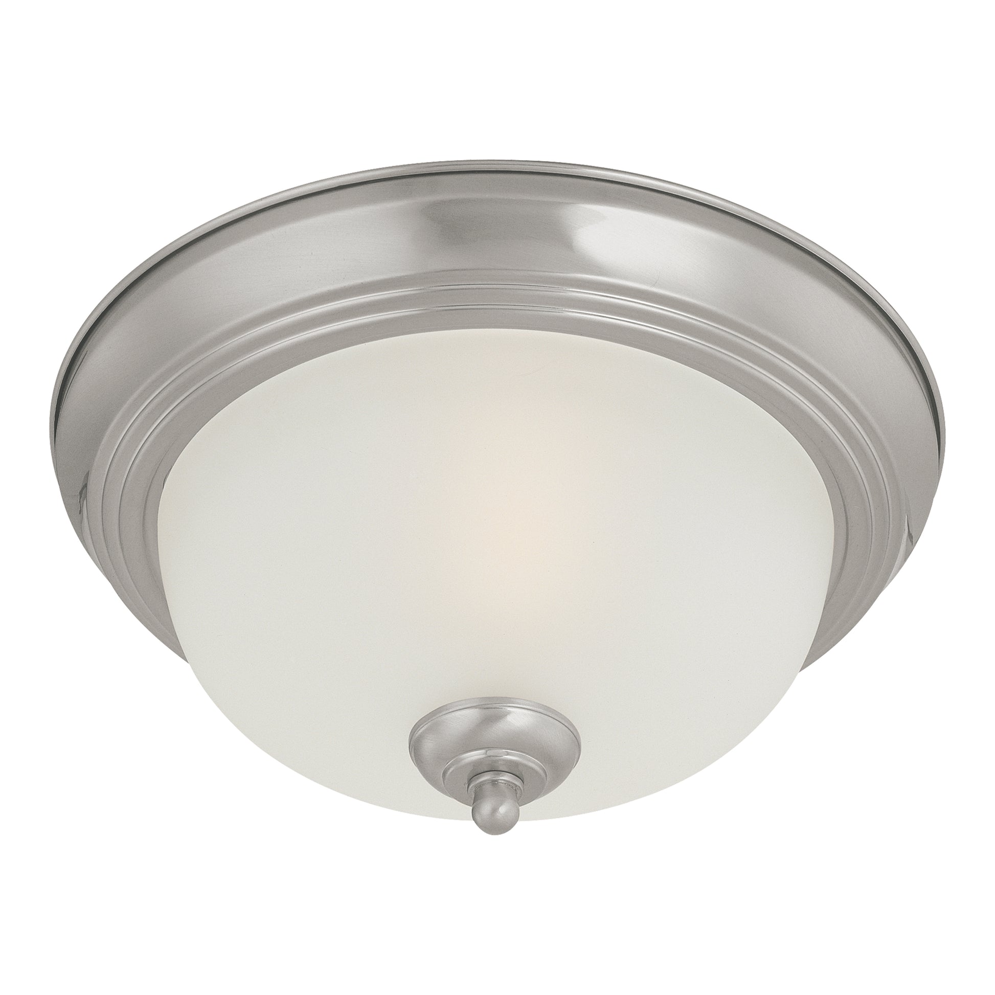 THOMAS SL878178 Ceiling Essentials 12'' Wide 1-Light Flush Mount - Brushed Nickel