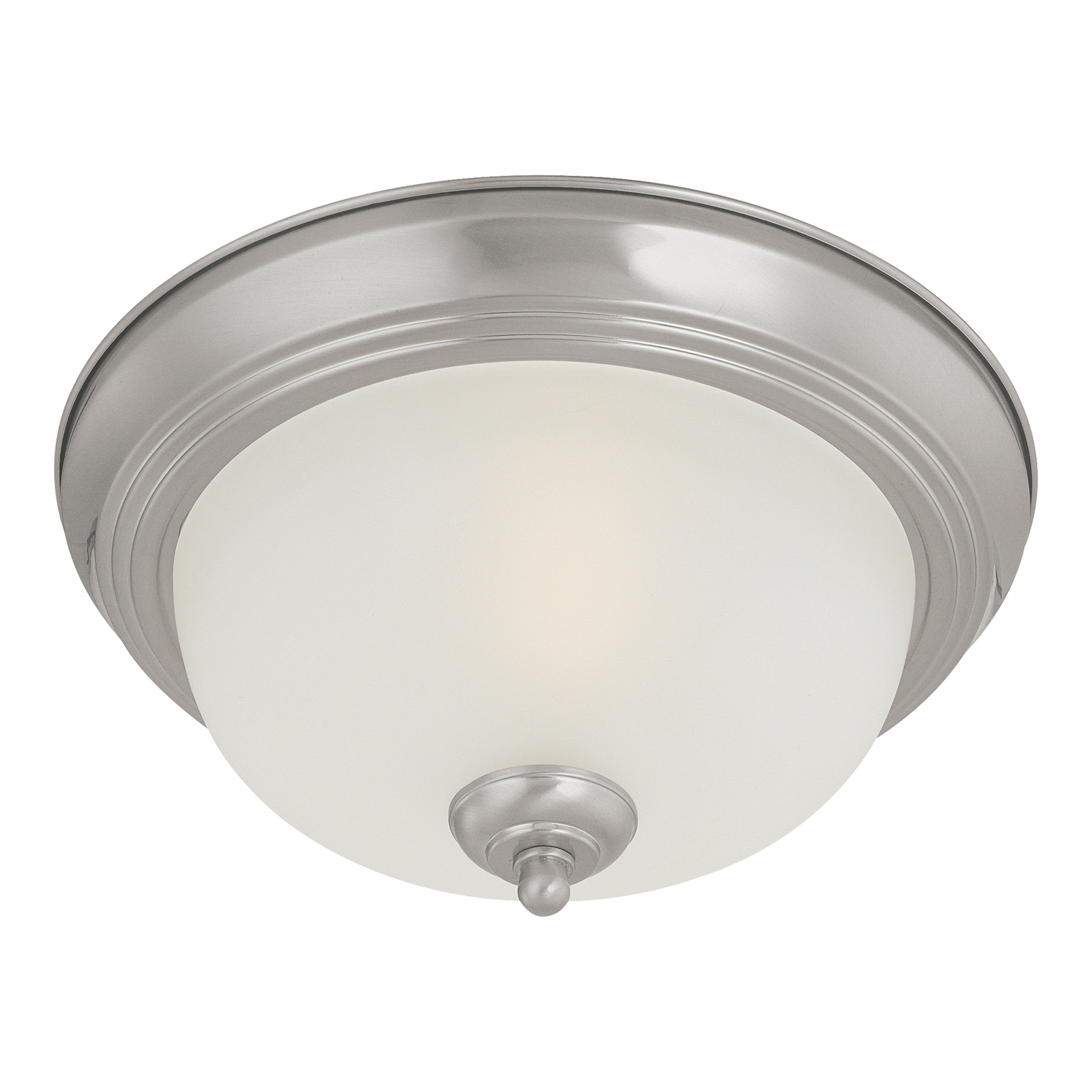 THOMAS SL878178 Ceiling Essentials 12'' Wide 1-Light Flush Mount - Brushed Nickel