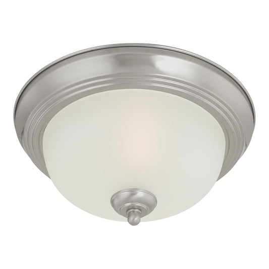 THOMAS SL878178 Ceiling Essentials 12'' Wide 1-Light Flush Mount - Brushed Nickel