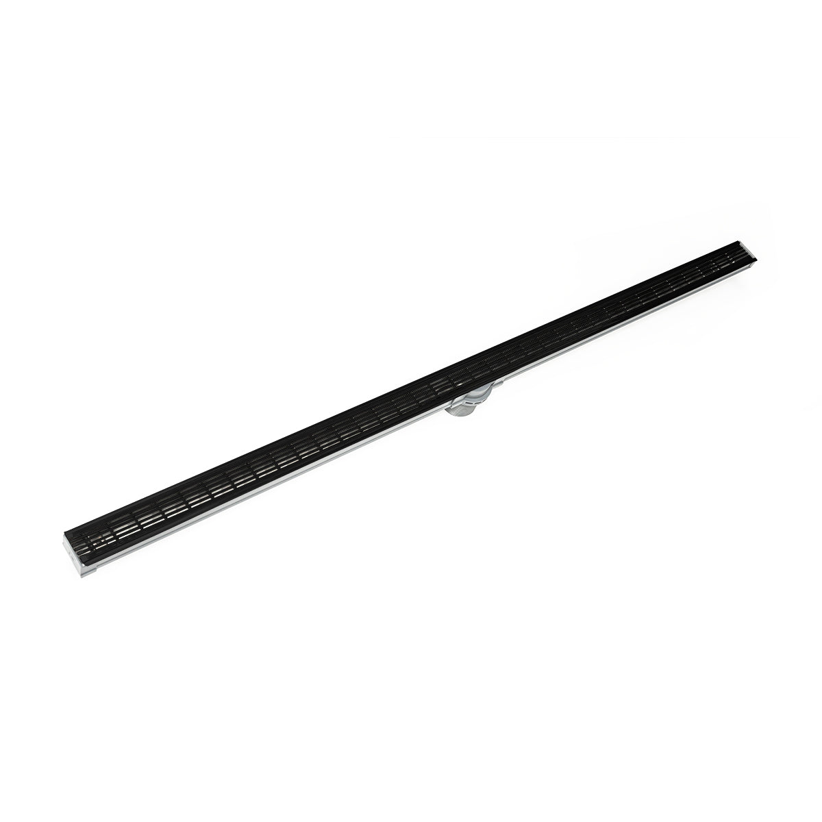 INFINITY DRAIN S-LAG 3860 BK S-LAG 38 60" S-PVC Series Low Profile Complete Kit with 1 1/2" Wedge Wire Grate in Matte Black