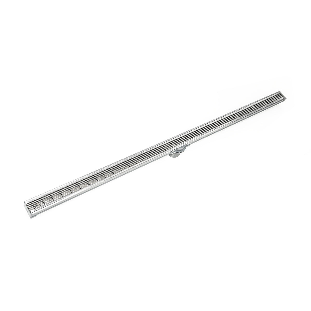 INFINITY DRAIN S-LAG 3860 PS S-LAG 38 60" S-PVC Series Low Profile Complete Kit with 1 1/2" Wedge Wire Grate in Polished Stainless