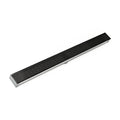 INFINITY DRAIN S-LAG 6596 BK S-LAG 65 96" S-PVC Series Low Profile Complete Kit with 2 1/2" Wedge Wire Grate in Matte Black