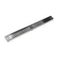 INFINITY DRAIN S-LAG 6560 PS S-LAG 65 60" S-PVC Series Low Profile Complete Kit with 2 1/2" Wedge Wire Grate in Polished Stainless