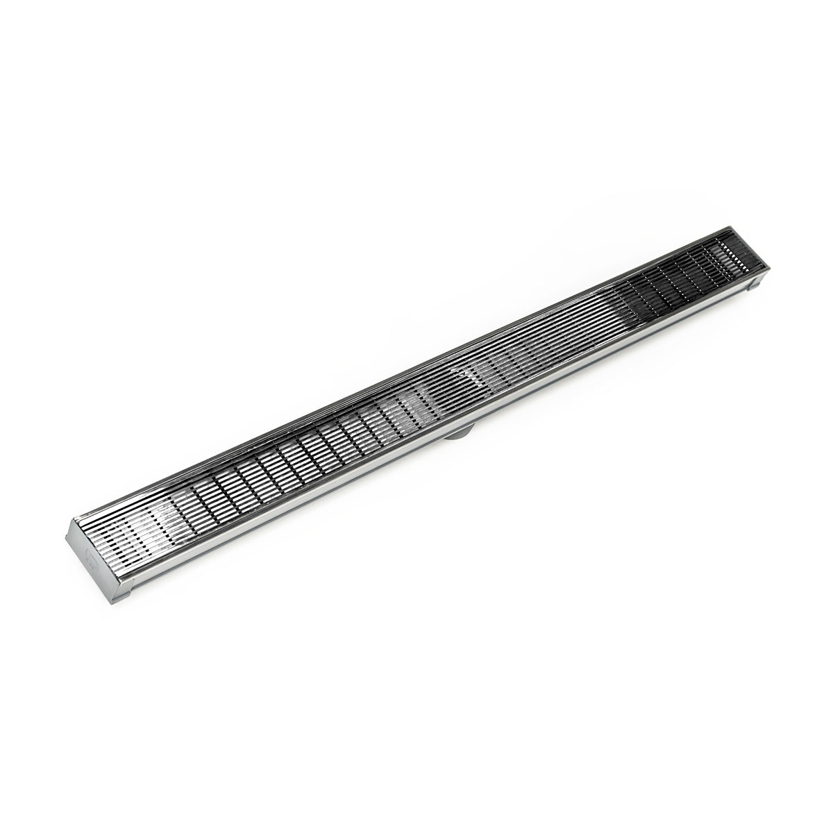INFINITY DRAIN S-LAG 6596 PS S-LAG 65 96" S-PVC Series Low Profile Complete Kit with 2 1/2" Wedge Wire Grate in Polished Stainless