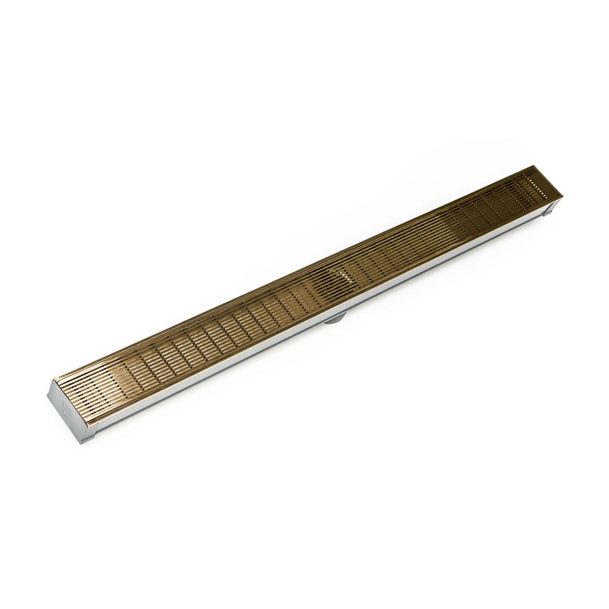 INFINITY DRAIN S-LAG 6572 SB S-LAG 65 72" S-PVC Series Low Profile Complete Kit with 2 1/2" Wedge Wire Grate in Satin Bronze