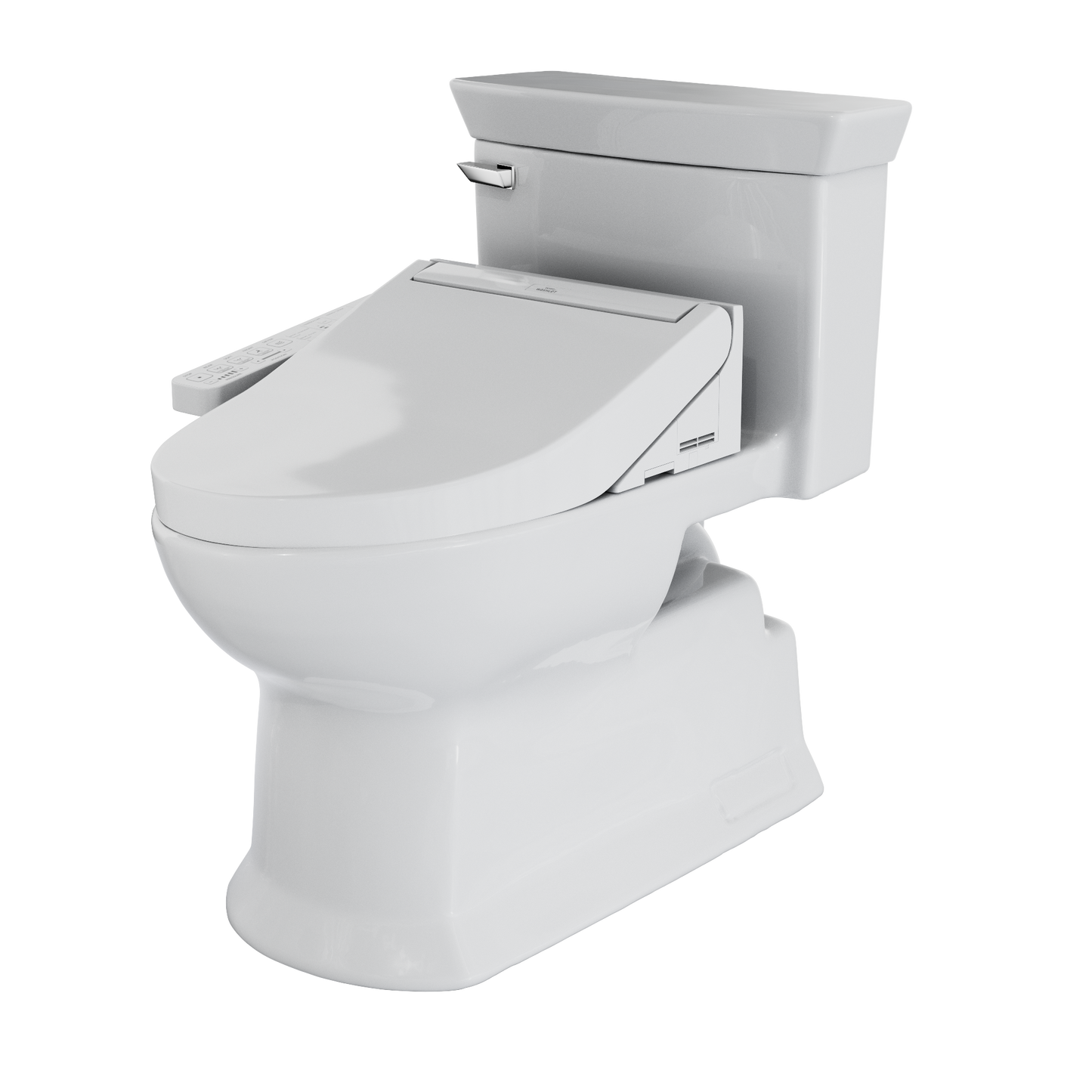 TOTO MW9643074CEFG#01 Washlet+ Soiree Elongated 1.28 Gpf Universal Height Toilet With C2 Bidet Seat - Cotton White